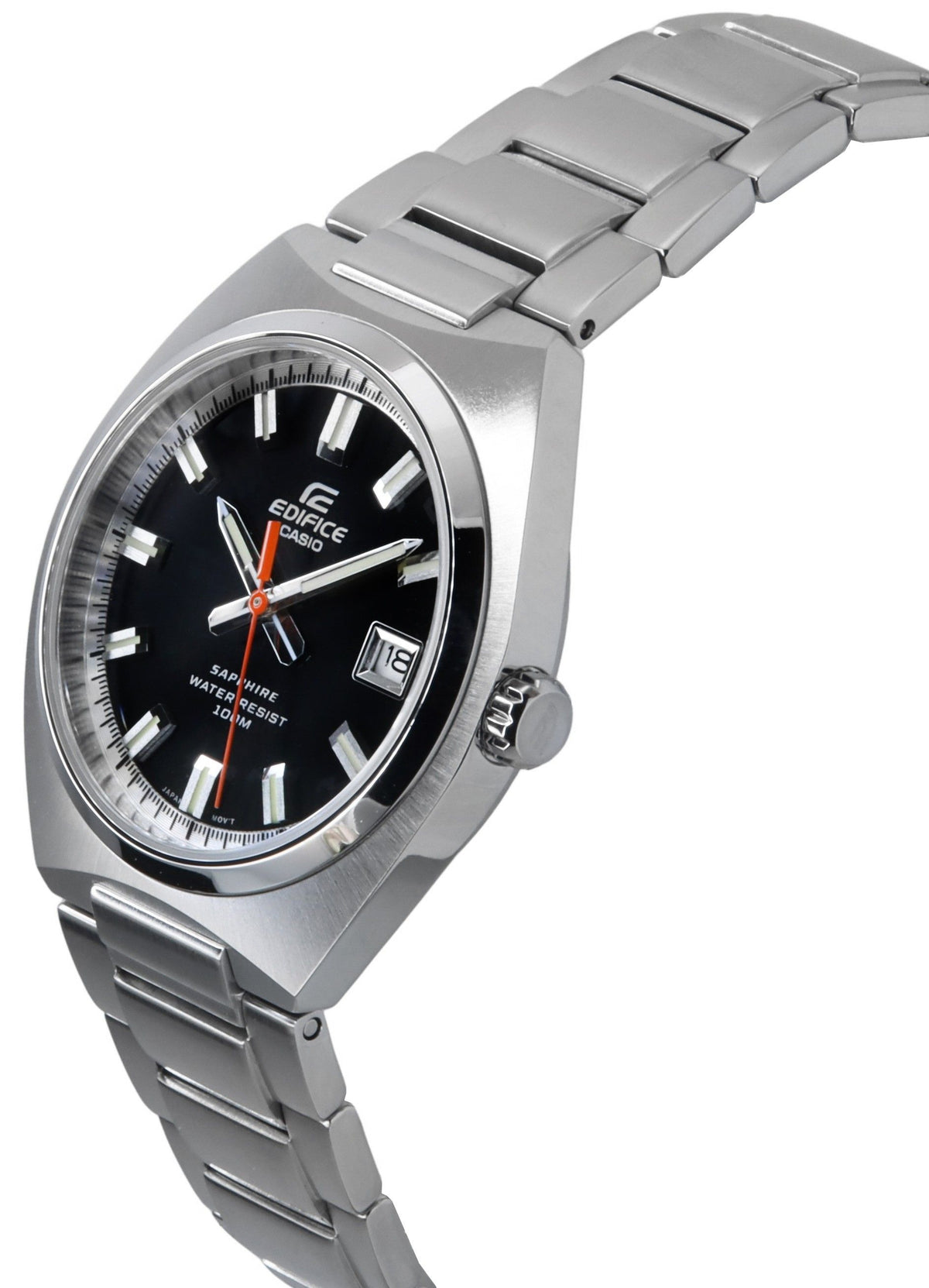 Casio Edifice Analog Stainless Steel Black Dial Quartz EFB-109D-1AV 100M Men's Watch