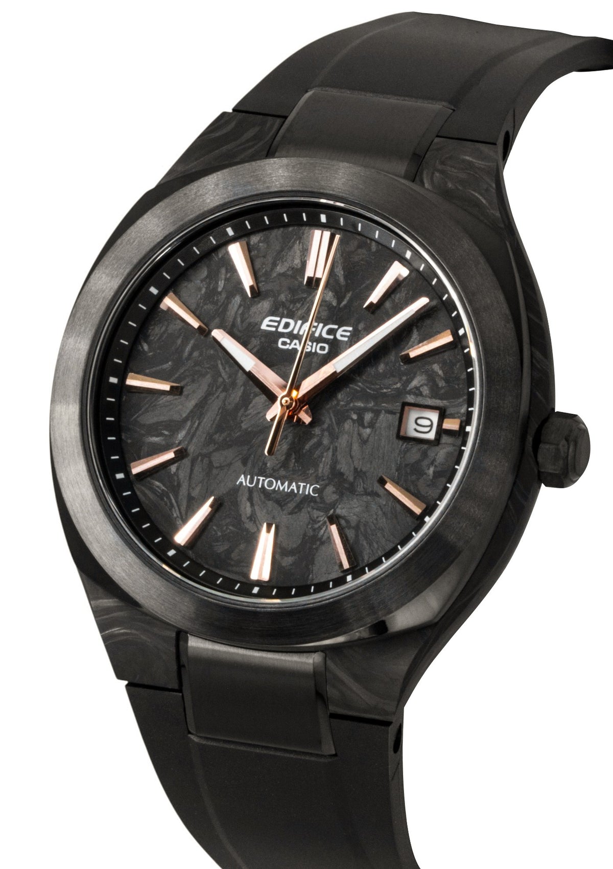 Casio Edifice Analog Resin Strap Black Dial Automatic EFK-200XPB-1A 100M Men's Watch