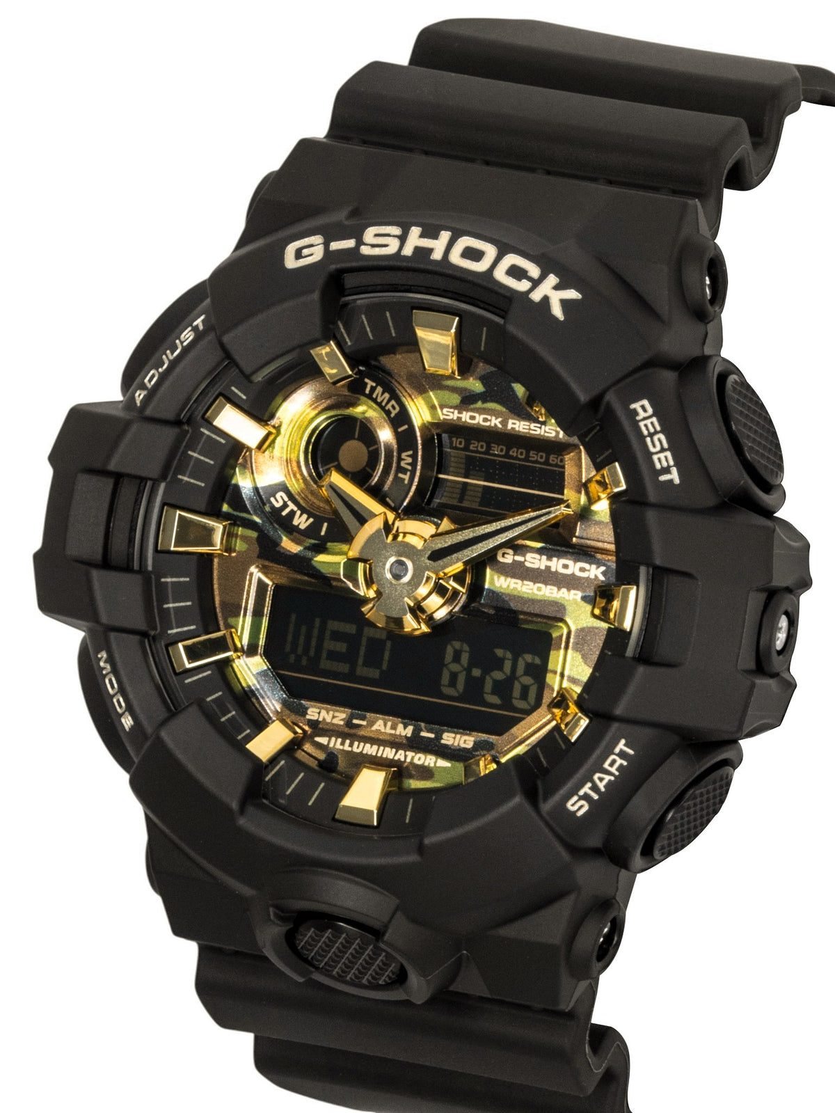 Casio G-Shock Analog Digital Resin Strap Gold Dial Quartz GA-700CF-1A 200M Men's Watch