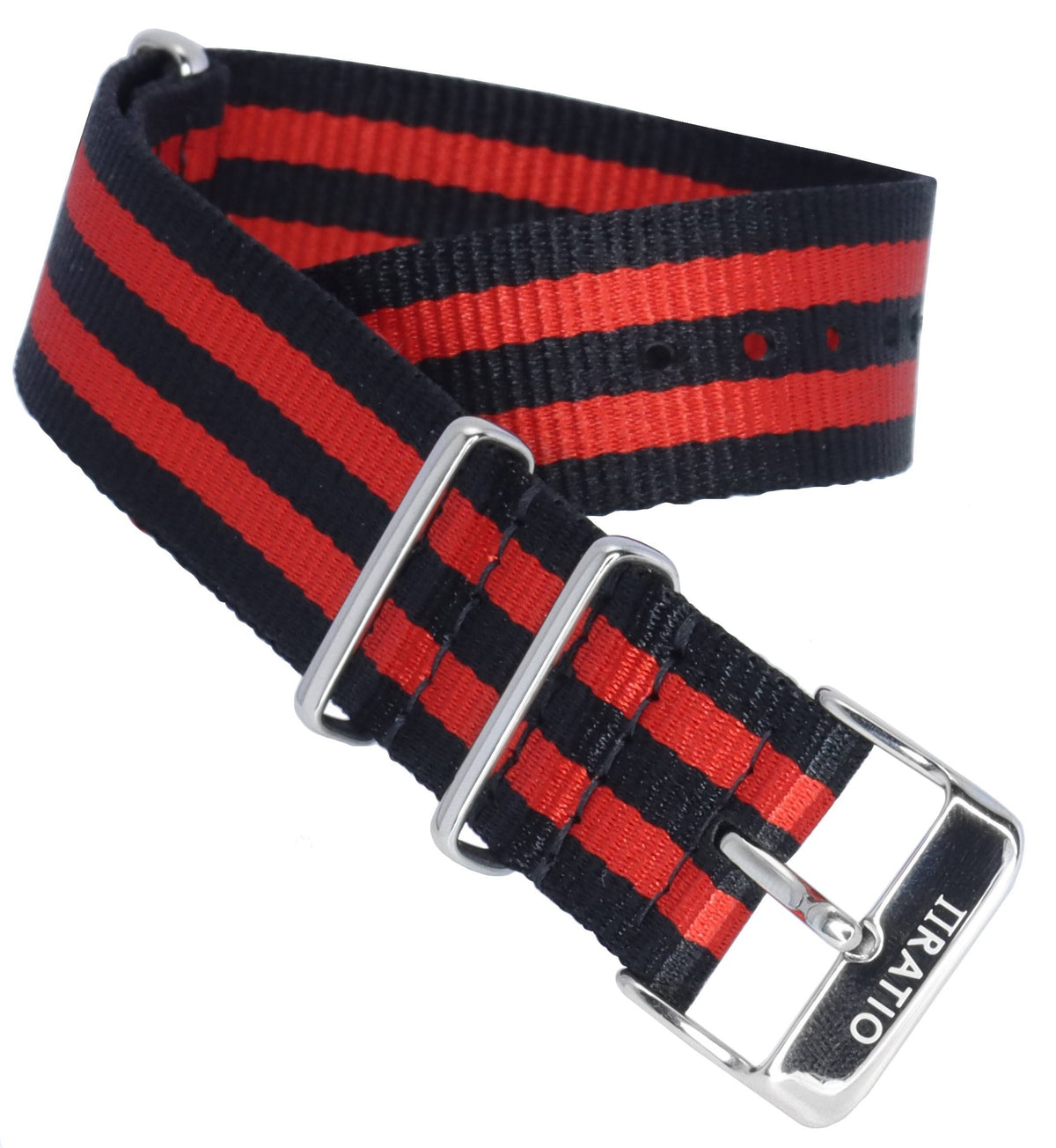 Ratio NATOR05 Multicolor Red And Black 20mm Polyester Watch Strap