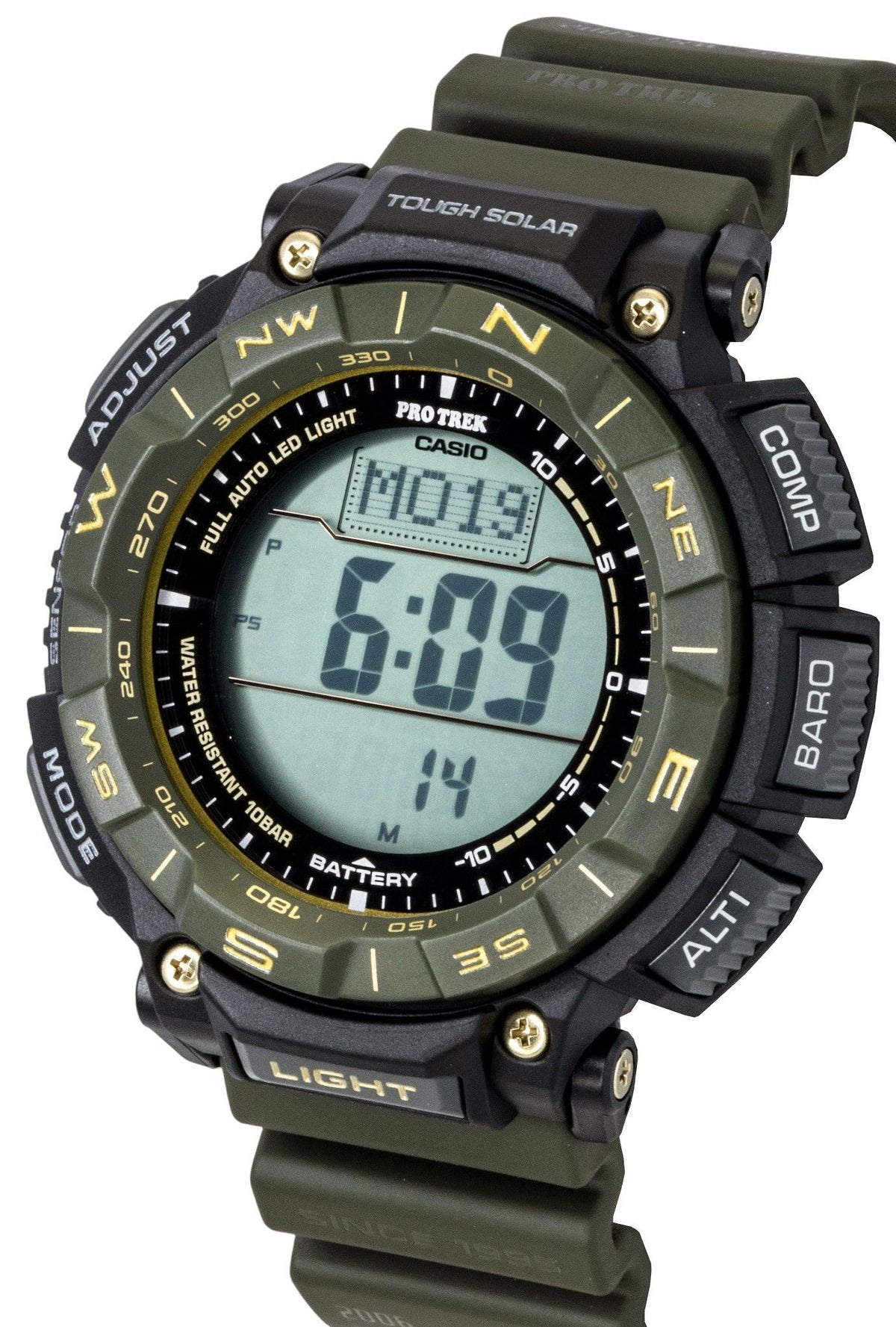 Casio Pro Trek Digital Bio-Based Resin Strap Solar PRG-340ANS-3 100M Men's Watch