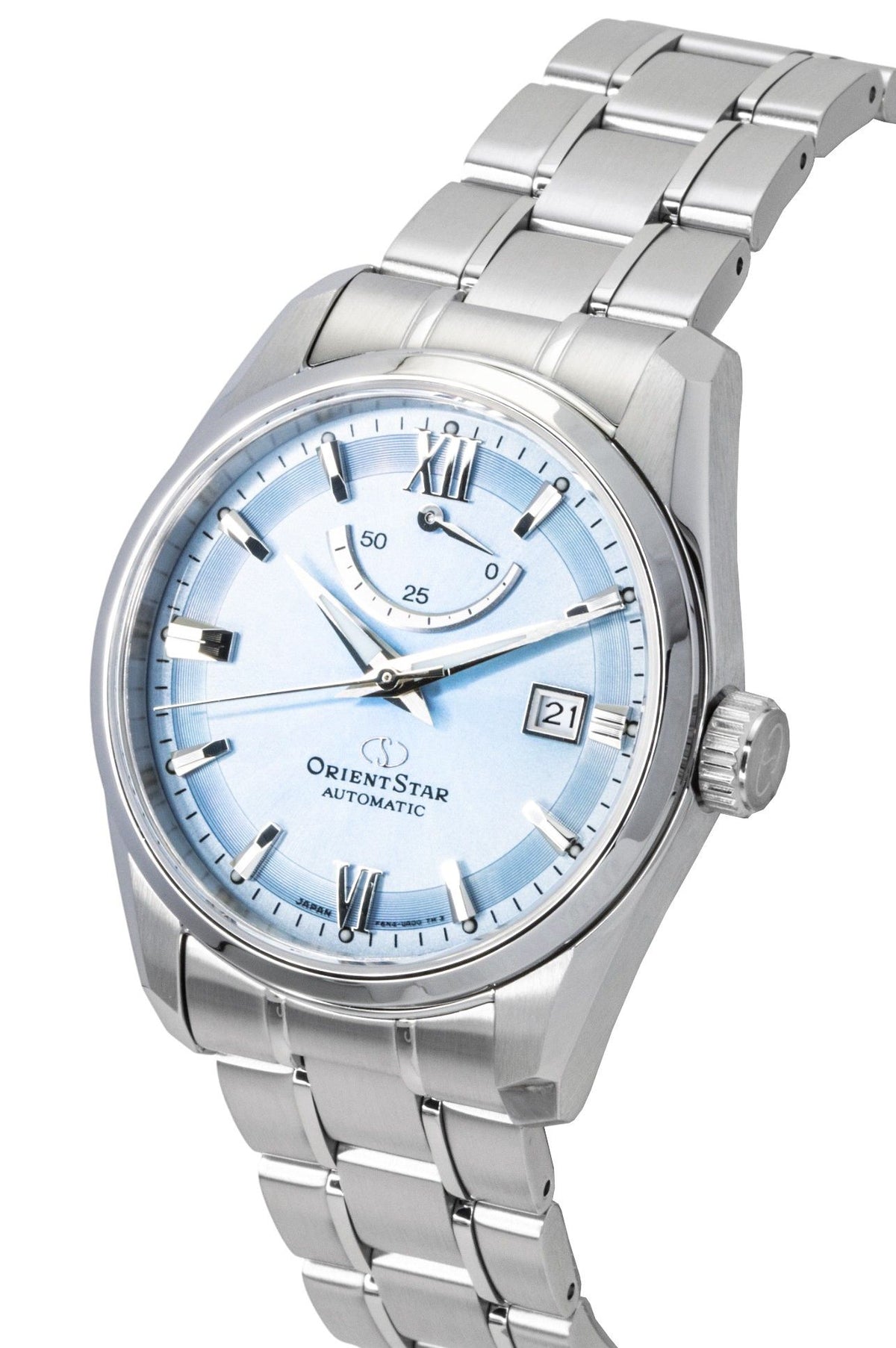 Orient Star Contemporary Stainless Steel Ice Blue Dial Automatic RE-AU0109L 100M Men's Watch