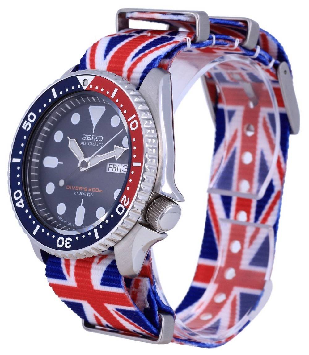 Seiko Automatic Diver's Polyester Japan Made SKX009J1-var-NATO28 200M Men's Watch