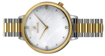 Westar Zing Crystal Accents Two Tone Stainless Steel White Mother Of Pearl Dial Quartz 00135CBN111 Women's Watch