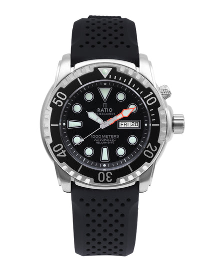 Ratio FreeDiver Helium-Safe 1000M Sapphire Automatic 1068HA90-34VA-BLK Men's Watch