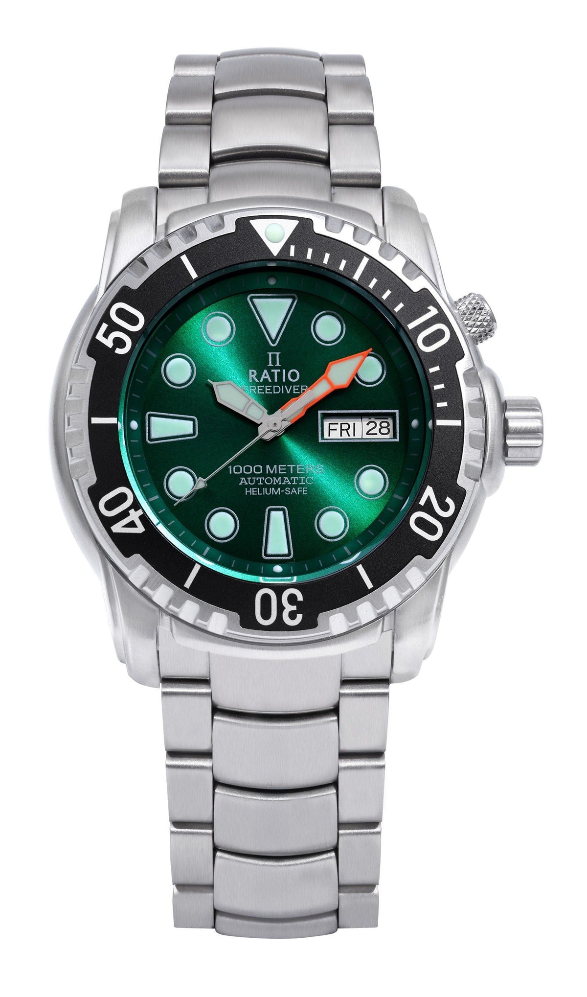 Ratio FreeDiver Helium-Safe 1000M Sapphire Automatic 1068HA96-34VA-GRN Men's Watch