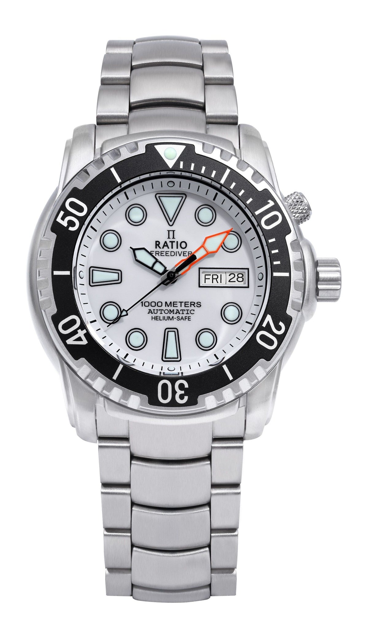 Ratio FreeDiver Helium-Safe 1000M Sapphire Automatic 1068HA96-34VA-WHT Men's Watch