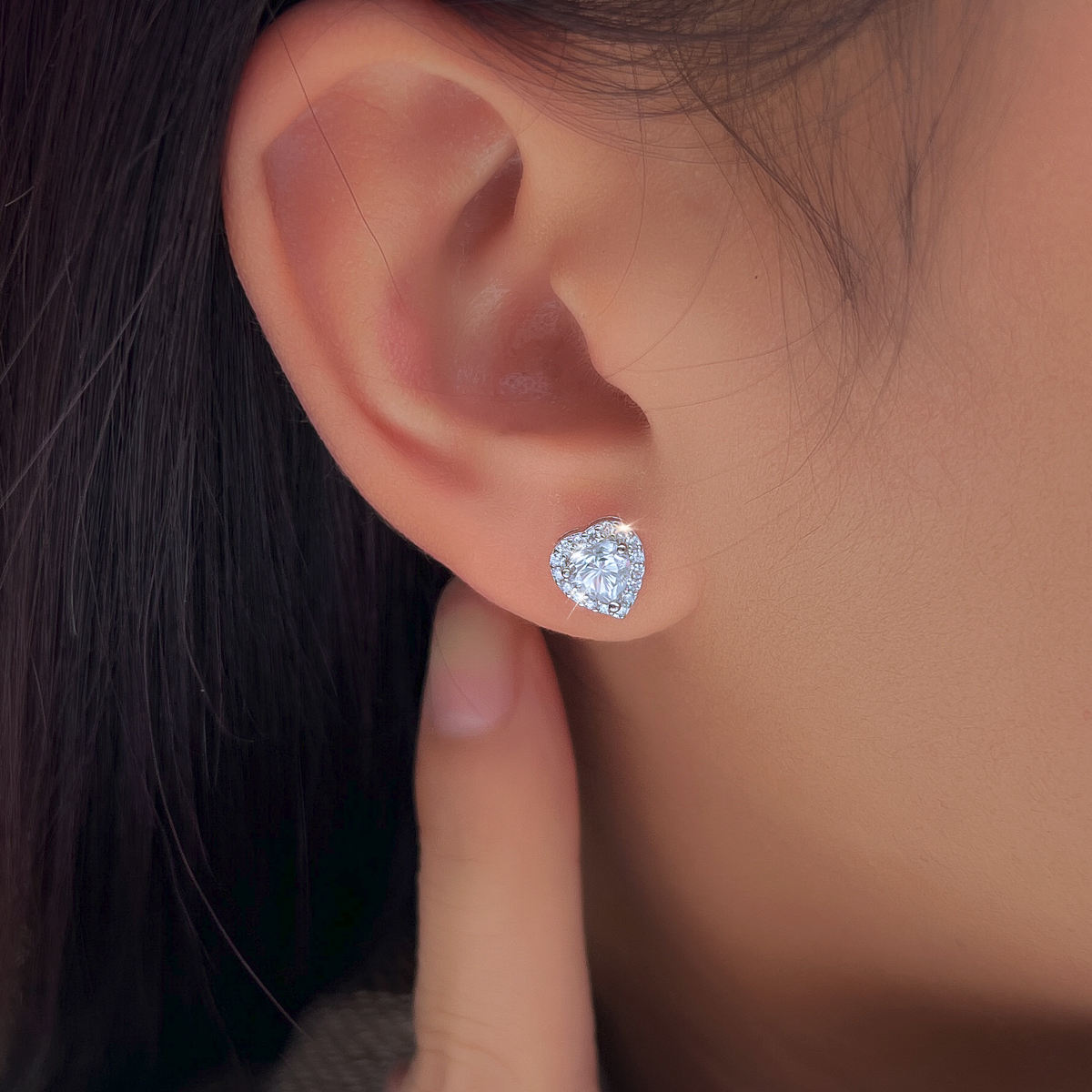 JLM Heart 2 Tier Studs