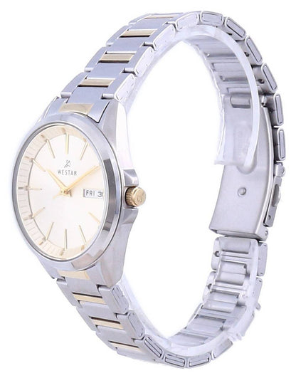 Westar Champagne Dial Two Tone Stainless Steel Quartz 40212 CBN 102 Women's Watch