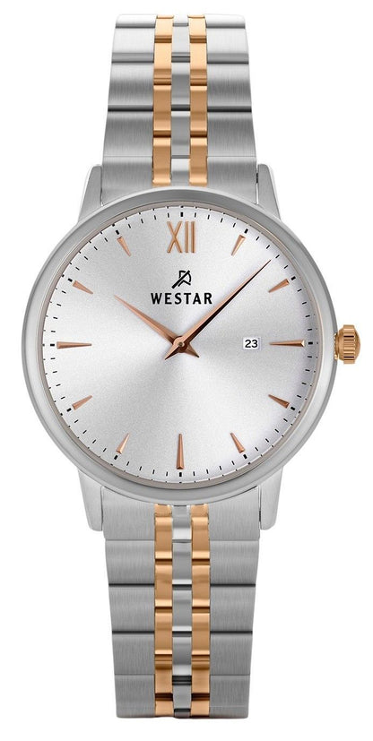 Westar Profile Two Tone Stainless Steel Silver Dial Quartz 40215SPN607 Women's Watch