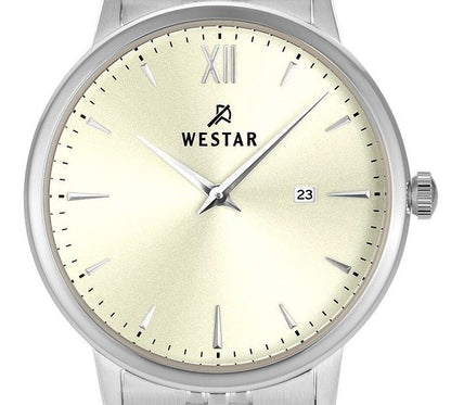 Westar Profile Stainless Steel Light Champagne Dial Quartz 40215STN102 Women's Watch