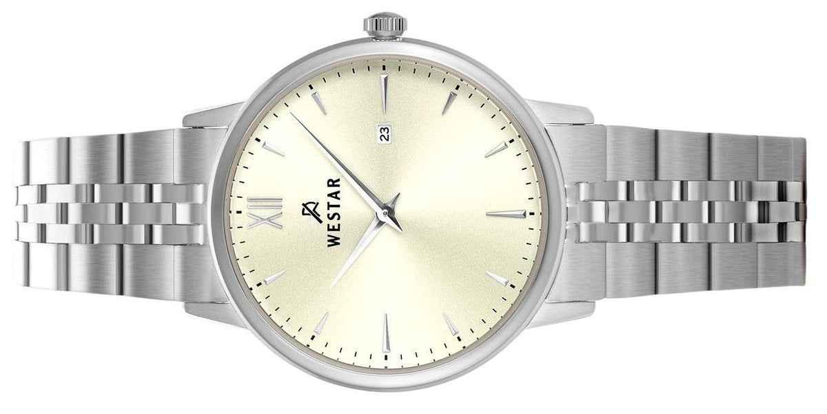 Westar Profile Stainless Steel Light Champagne Dial Quartz 40215STN102 Women's Watch