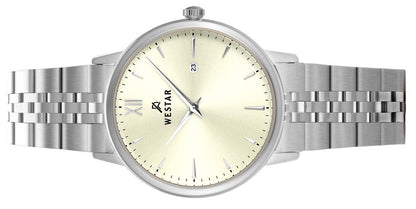 Westar Profile Stainless Steel Light Champagne Dial Quartz 40215STN102 Women's Watch