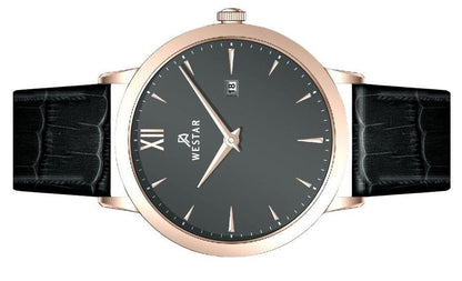 Westar Profile Leather Strap Grey Dial Quartz 50214PPN606 Men's Watch