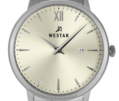 Westar Profile Stainless Steel Light Champagne Dial Quartz 50215STN102 Men's Watch