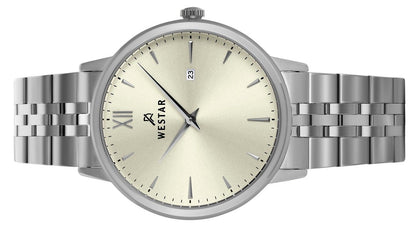 Westar Profile Stainless Steel Light Champagne Dial Quartz 50215STN102 Men's Watch