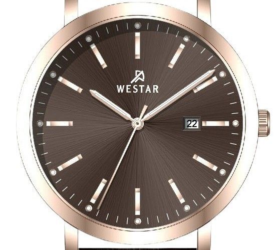Westar Profile Leather Strap Brown Dial Quartz 50216PPN620 Men's Watch