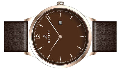 Westar Profile Leather Strap Brown Dial Quartz 50217PPN620 Men's Watch