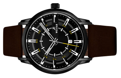 Westar Profile Leather Strap Black Dial Quartz 50228BBN523 Men's Watch