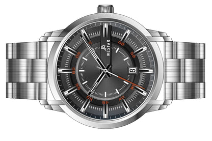 Westar Profile Stainless Steel Black Dial Quartz 50229STN803 Men's Watch