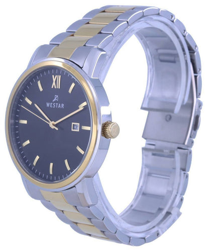 Westar Black Two Tone Stainless Steel Quartz 50245 CBN 103 Men's Watch