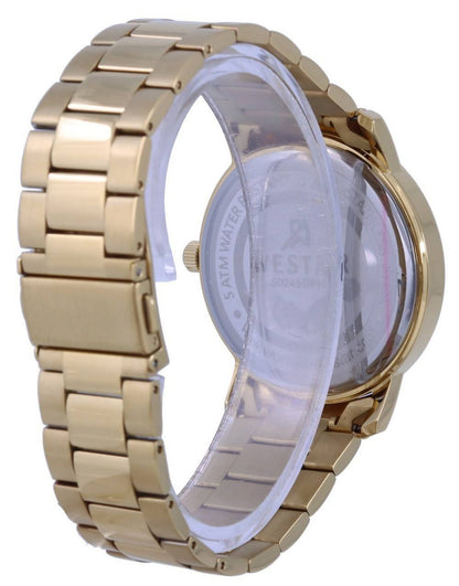 Westar Silver Dial Gold Tone Stainless Steel Quartz 50245 GPN 102 Men's Watch