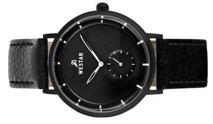 Westar Profile Leather Strap Black Dial Quartz 50246BBN103 Men's Watch