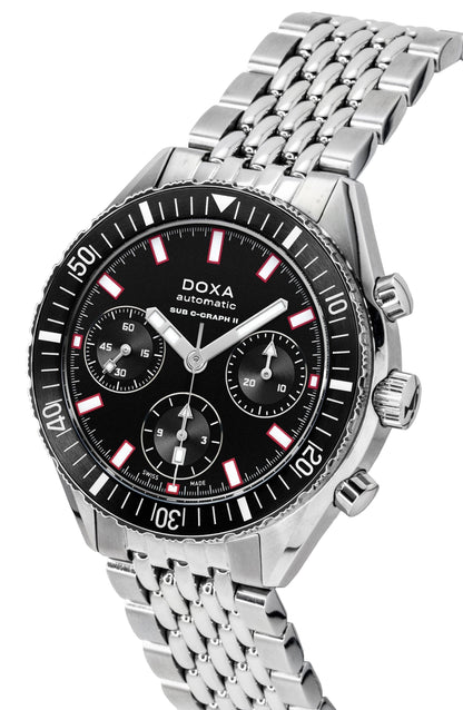Doxa Sub 200 C-Graph II Sharkhunter Black Dial Automatic Diver's 797.10.101.10 200M Men's Watch