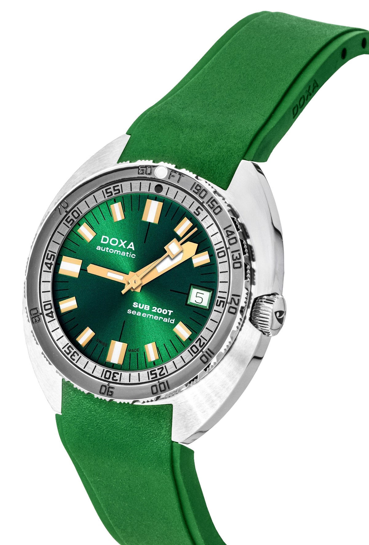 Doxa SUB 200T Sea Emerald Rubber Strap Green Dial Automatic Diver's 804.10.131S.26 200M Men's Watch