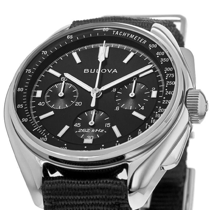 Bulova Lunar Pilot Special Edition Chronograph Black Dial Quartz 96A225 Men's Watch