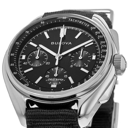 Bulova Lunar Pilot Special Edition Chronograph Black Dial Quartz 96A225 Men's Watch