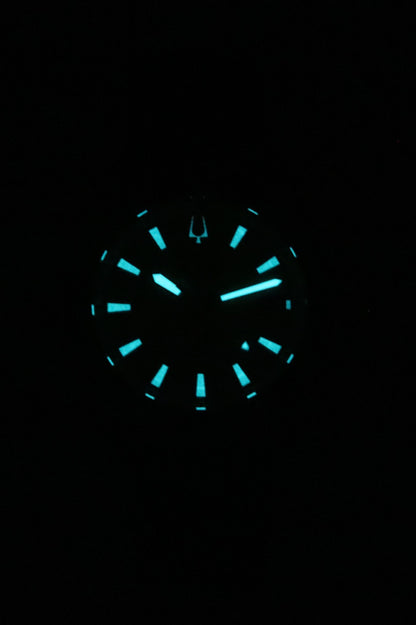 Bulova Marine Star Black Silicone Strap Yellow Dial Precisionist Quartz Diver's 200M 96B431 Men's Watch
