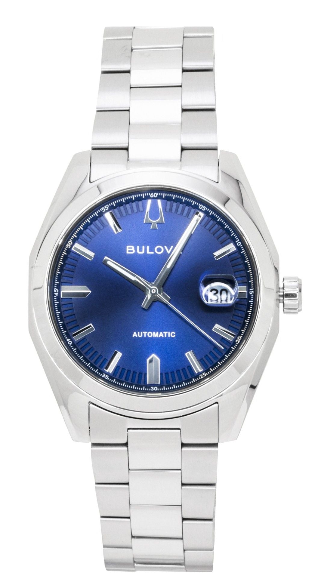 Bulova Surveyor Stainless Steel Blue Automatic 96B436 Men's Watch