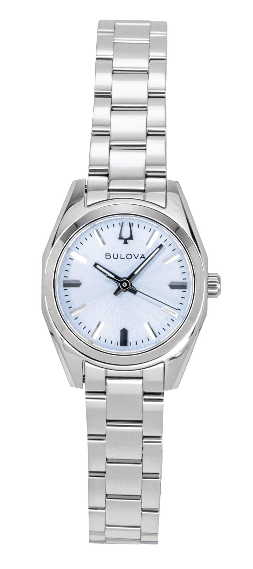 Bulova Surveyor Stainless Steel Light Blue Dial Quartz 96L345 Women's Watch