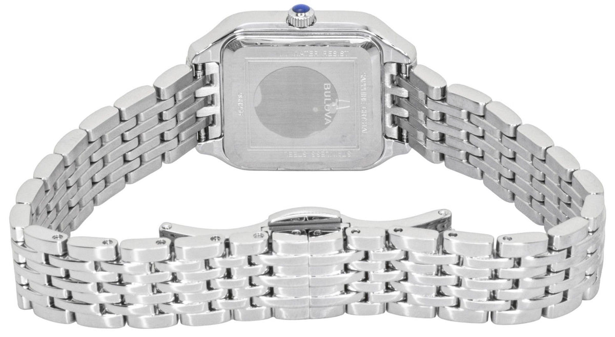 Bulova Sutton Stainless Steel Diamond Accents White Dial Quartz 96R256 Women's Watch