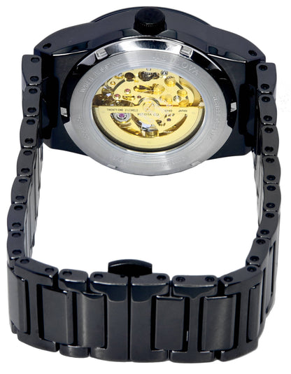 Bulova Modern Millennia Semi Skeleton Black Dial Automatic 98A291 Men's Watch