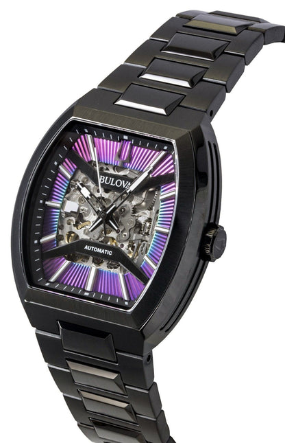 Bulova Maquina Stainless Steel Multicolor Semi-Skeleton Dial Automatic 98A320 Men's Watch