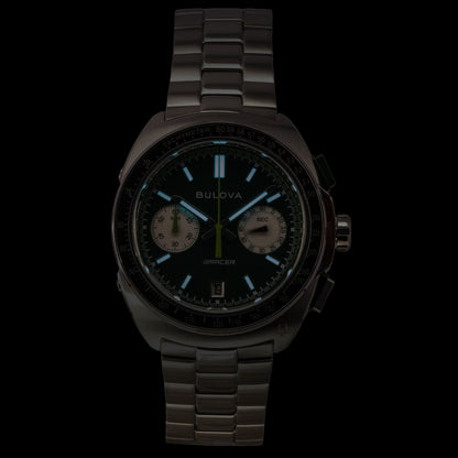 Bulova Racer Chronograph Stainless Steel Green Dial Quartz 98B468 Men's Watch