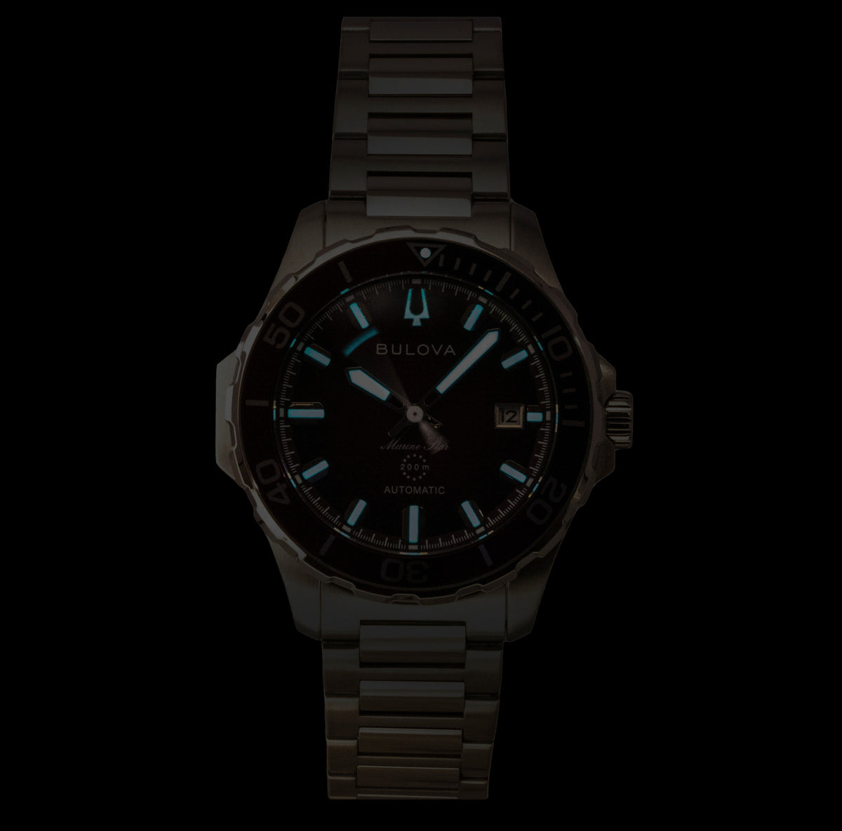 Bulova Marine Star Stainless Steel Red Dial Automatic Diver's 98B472 200M Men's Watch