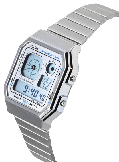 Casio Vintage Digital Stainless Steel Quartz A130WE-7A Unisex Watch