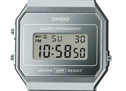 Casio Vintage Digital Stainless Steel Silver Dial Quartz A700WEV-7A Unisex Watch