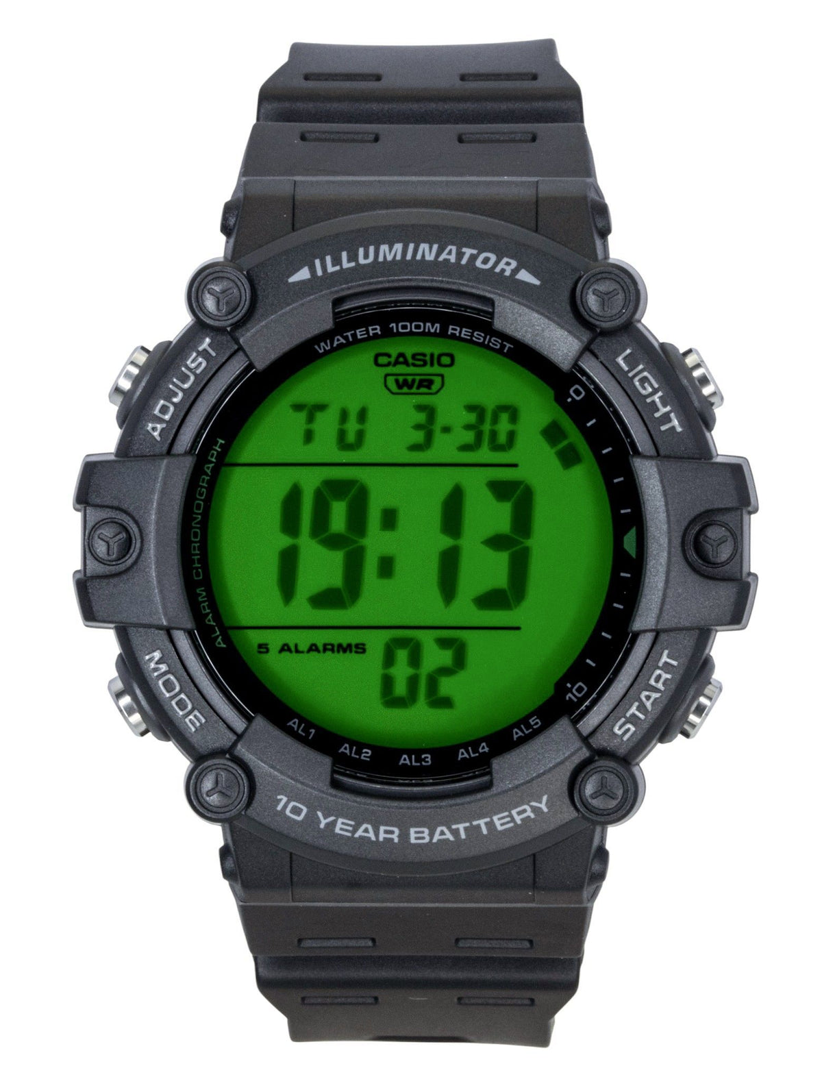 Casio Multifunctional Digital Resin Strap Quartz AE-1500WHC-1AV 100M Men's Watch