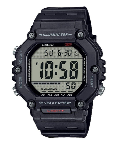 Casio Digital Resin Strap Quartz AE-1600H-1AV 100M Men's Watch