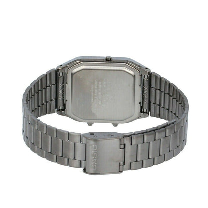 Casio Vintage Analog Digital Gray Ion Plated Quartz AQ-230GG-9A Men's Watch