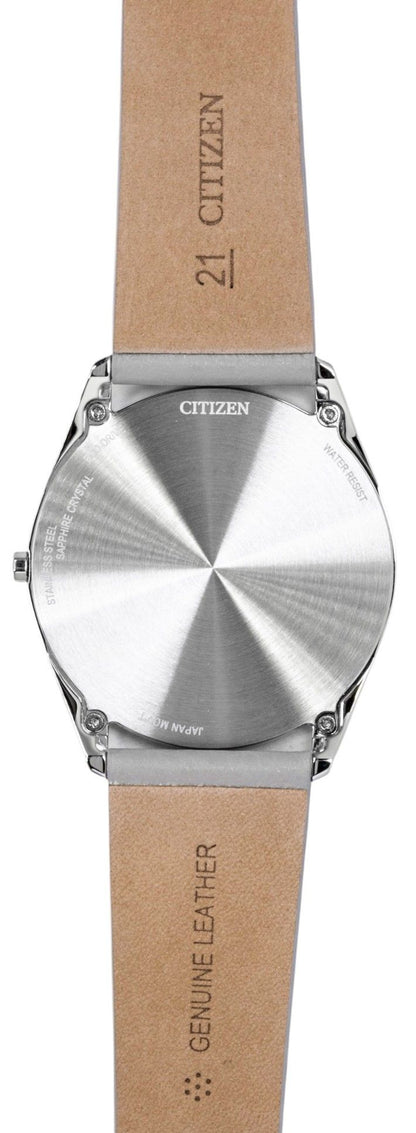 Citizen Eco-Drive Ultra-Slim Analog Leather Strap Pink Dial AR3120-41X Unisex Watch