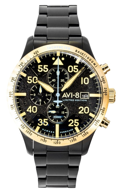 AVI-8 Hawker Hurricane Chronograph 90th Anniversary Limited Edition Altitude Black Dial Quartz AV-4130-55 Men's Watch
