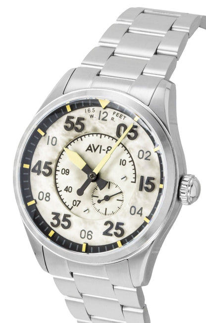 AVI-8 Spitfire Type 300 Pilot Panel Stainless Steel Cream Dial Automatic AV-4147-33 Men's Watch