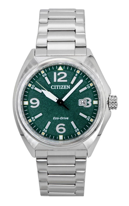 Citizen Eco-Drive Stainless Steel Green Dial AW1571-76X 100M Men's Watch