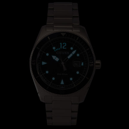 Citizen Eco-Drive Stainless Steel Blue Dial Solar AW1881-52L 100M Men's Watch