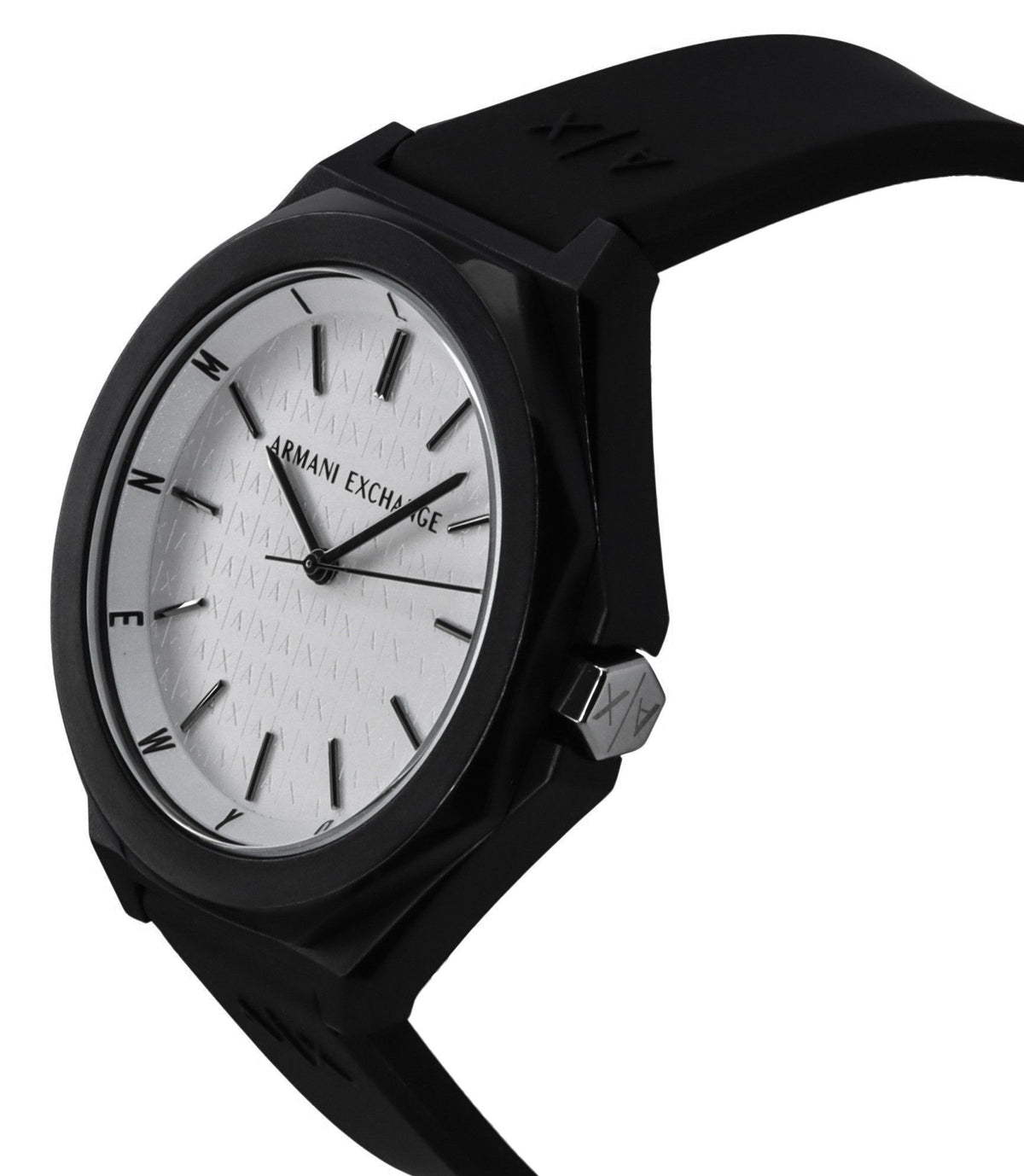 Armani Exchange Silicone Strap White Dial Quartz AX4600 Men's Watch